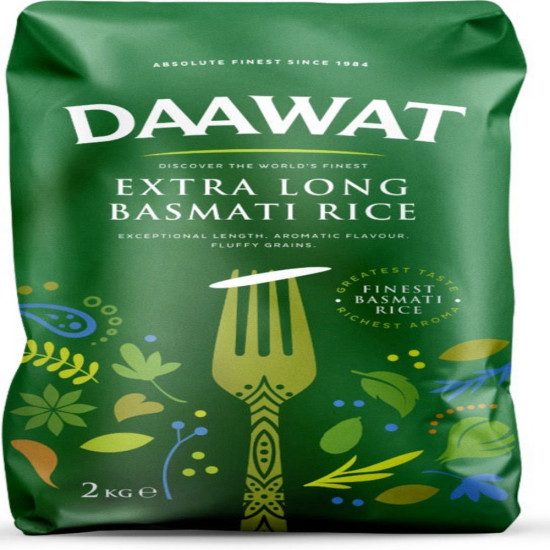 Daawat Extra Dlouhá Basmati Rýže (2Kg)