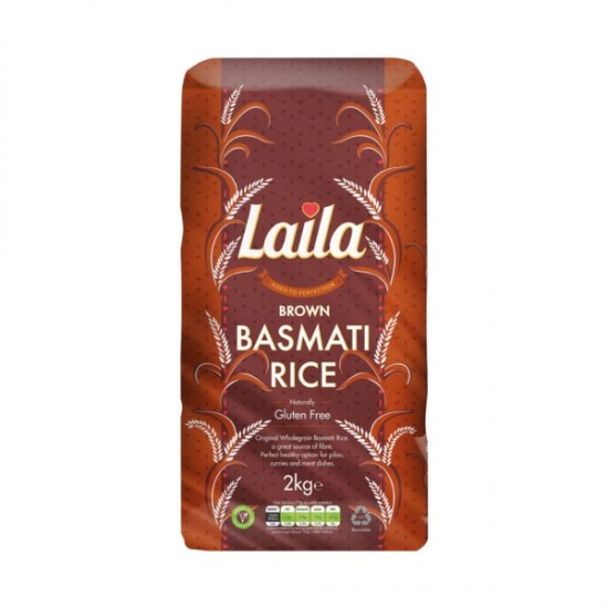 LAILA BROWN BASMATI RICE 2KG LAILA BROWN BASMATI RICE 2KG