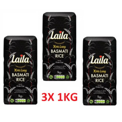 Laila Xtra dlouhozrnná basmati rýže 3x1kg