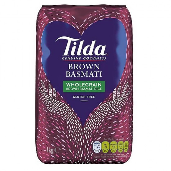 Tilda Wholegrain Brown Basmati Rice 1Kg
