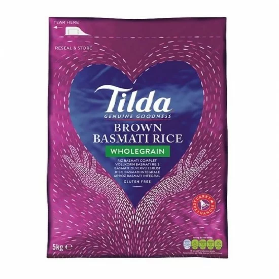 Tilda Celozrnná Basmati Rýže (Wholegrain Brown Rice) 5KG Tilda Celozrnná Basmati Rýže (Wholegrain Brown Rice) 5KG