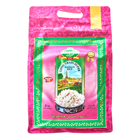Mehran Extra dlouhá rýže Super Basmati 5 kg