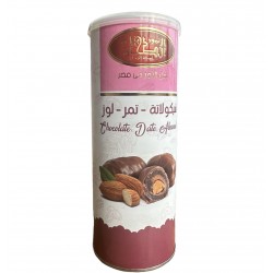 AL Tahhan Dates with brown chocolate filled with almonds 200g