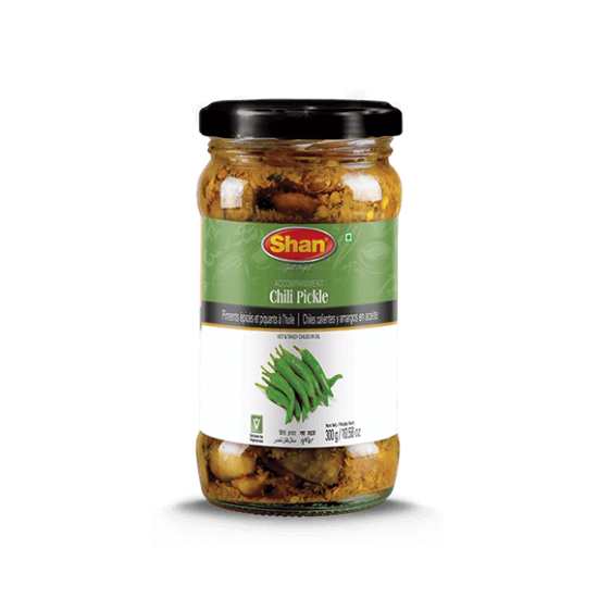 Shan Chilli Zelená Nakládané (Green Chilli Pickle) 300G