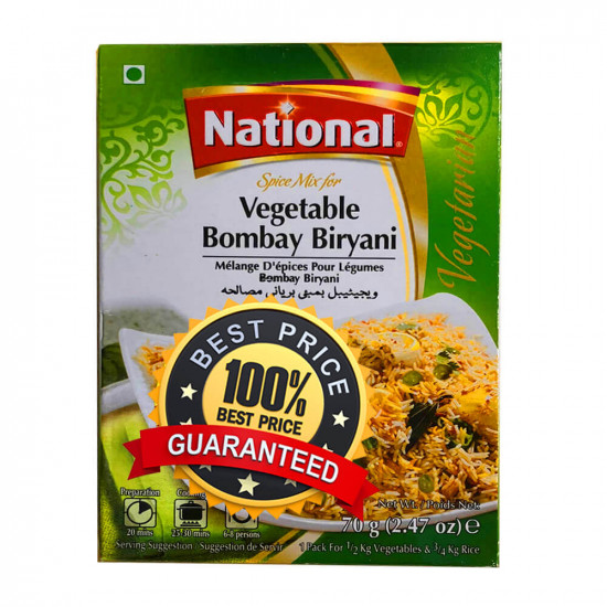 National Zeleninové Koření Směs Bombay Biryani (70G) National Zeleninové Koření Směs Bombay Biryani (70G)