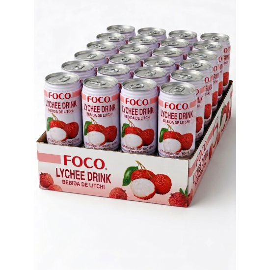 FOCO Liči Nektar 350ml Plechovka – Balení 24 ks