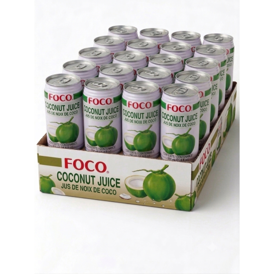 FOCO Kokosový Nektarový Nápoj 350ml Plechovka – Balení 24 ks