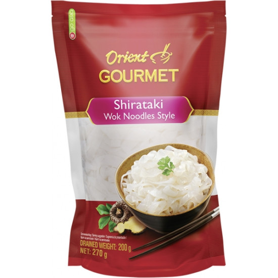 Orient Gourmet Shirataki s konjakem nudle Wok styl 270g Orient Gourmet Shirataki s konjakem nudle Wok styl 270g